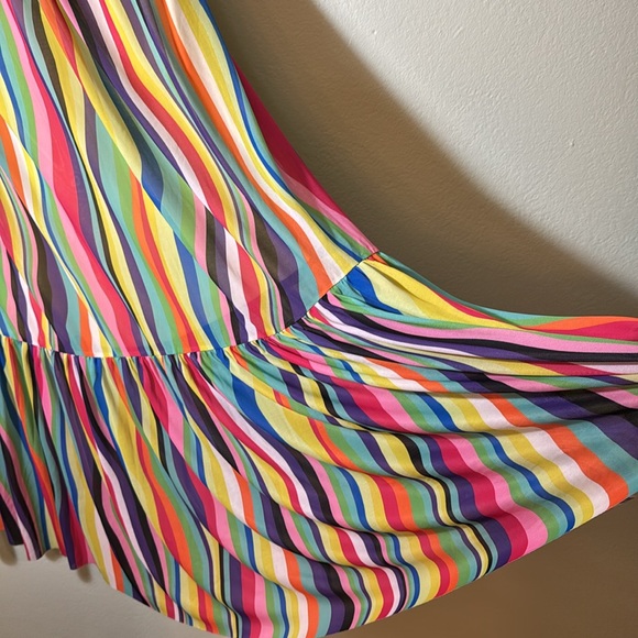 Eloquii Bodice Stripped Front Lace Up Maxi Dress size 26 - Picture 7 of 10